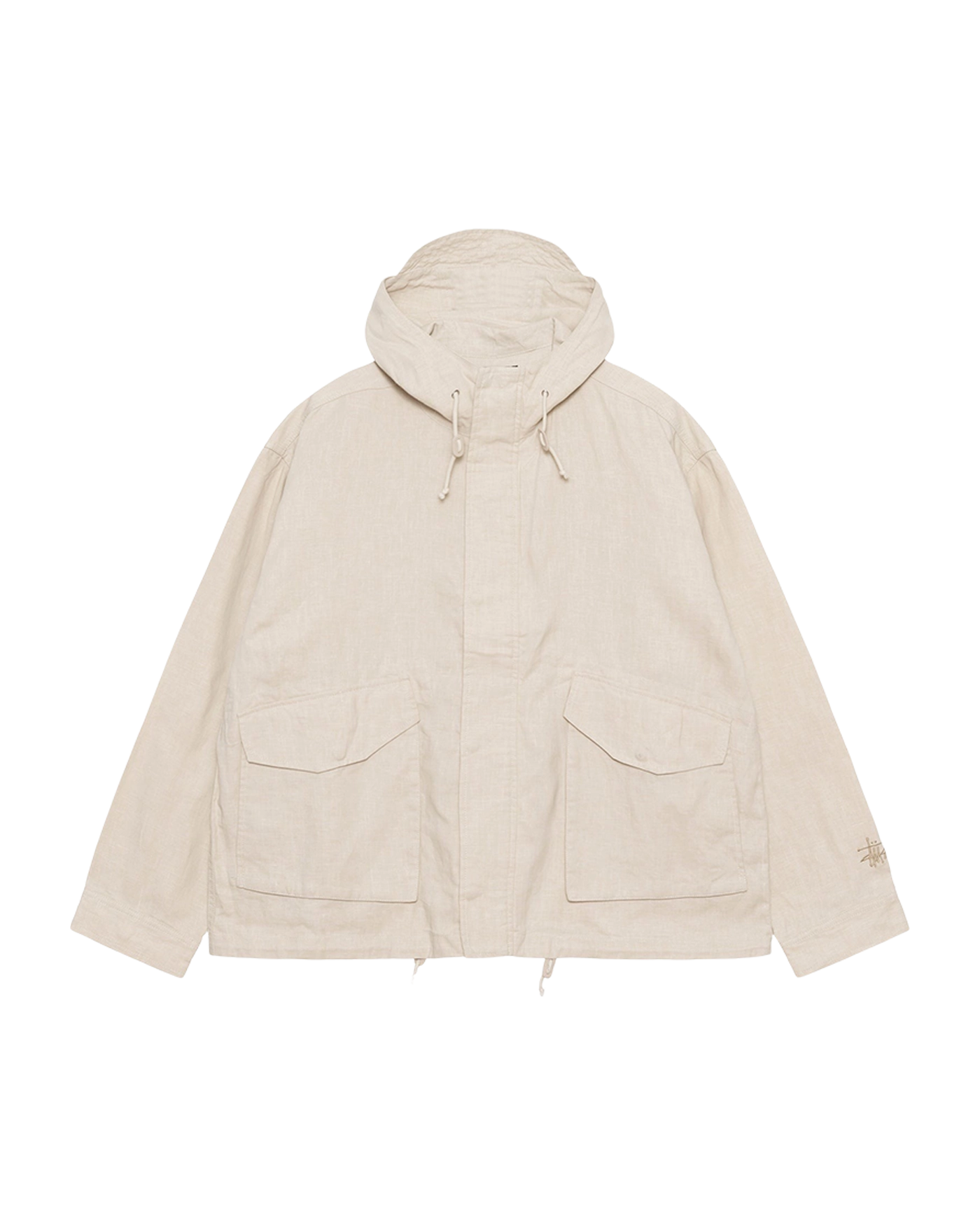STUSSY SHORT PARKA WAXED LINEN